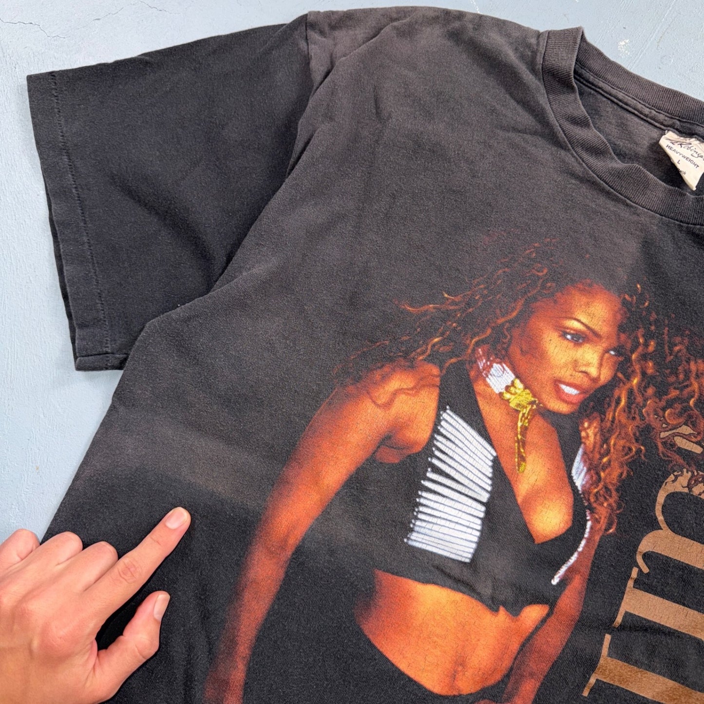 VTG Janet Jackson World Tour 1993 Single Stitch T Shirt 90s Photo Graphic Tee