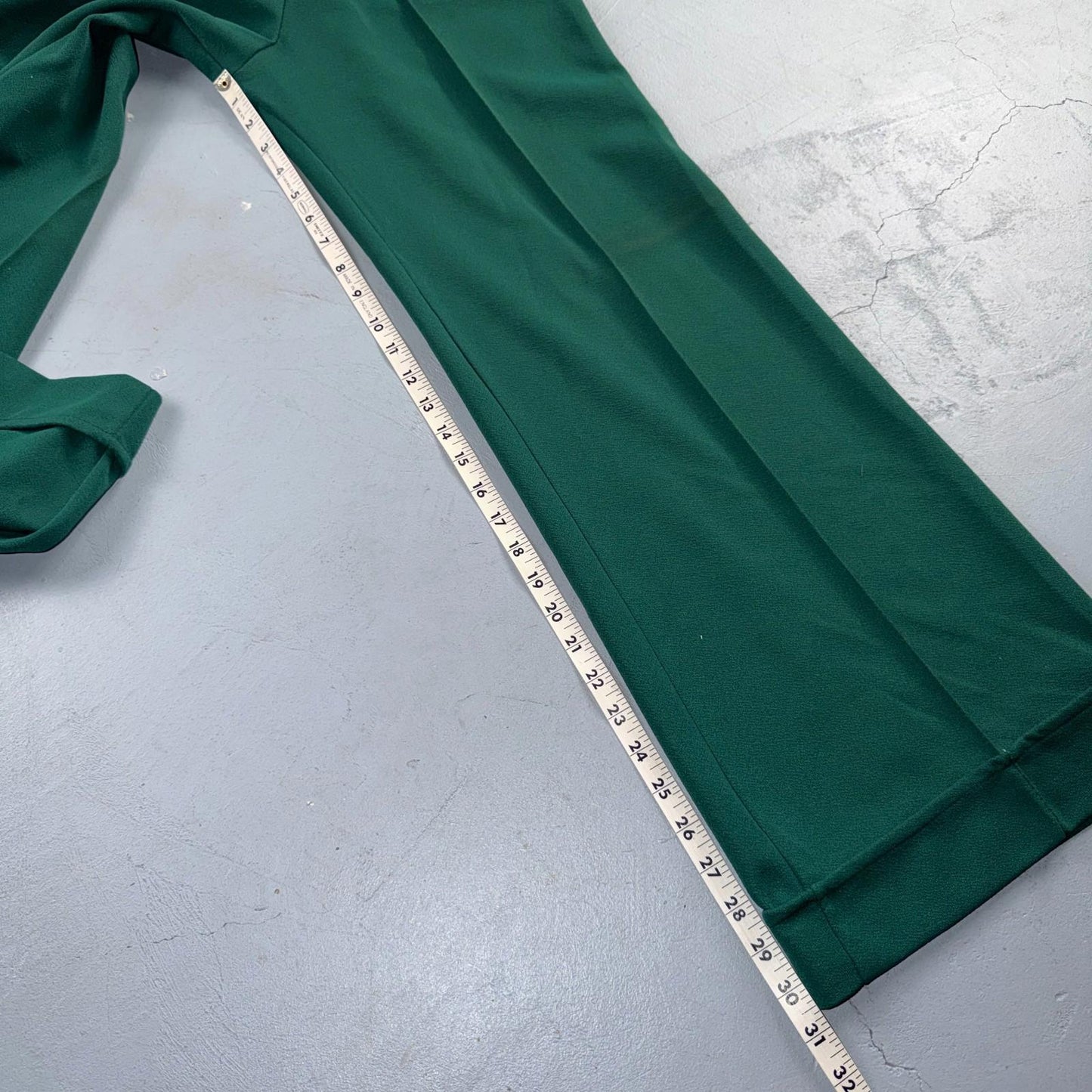Vintage USA Rockabilly Womens Dress Pants 60s Bell Bottom Green Size 14 Boot Cut
