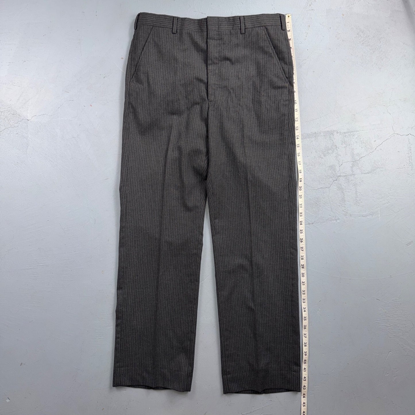 VTG 80s Christian Dior 3 Piece Suit 3pc Wool Gray Pinstripe 40 34x32 Pants Vest
