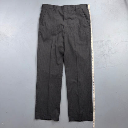 VTG 80s Christian Dior 3 Piece Suit 3pc Wool Gray Pinstripe 40 34x32 Pants Vest