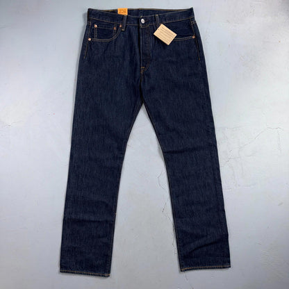 Levis 501 Vintage Y2K Deadstock XX Straight Leg Jeans Black Dark Wash 33x32