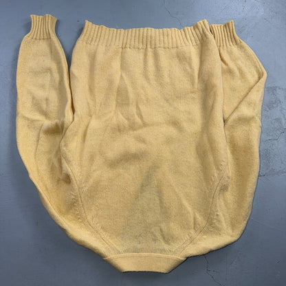 Pendleton VTG Mens Yellow Shetland Virgin Wool Button V Neck Cardigan Sweater 70