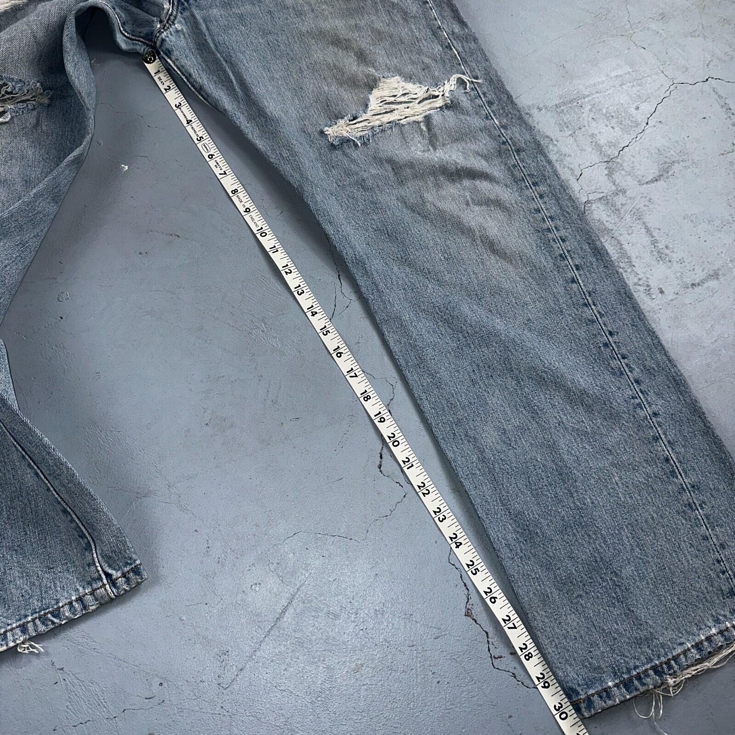 Levis 501 Vintage Y2K XX Straight Leg Jeans 90s Blue Light Wash 38x32 Act 37x30