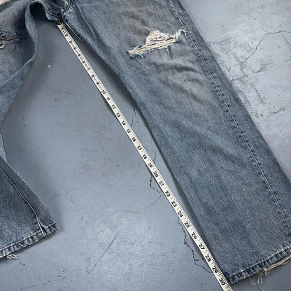Levis 501 Vintage Y2K XX Straight Leg Jeans 90s Blue Light Wash 38x32 Act 37x30