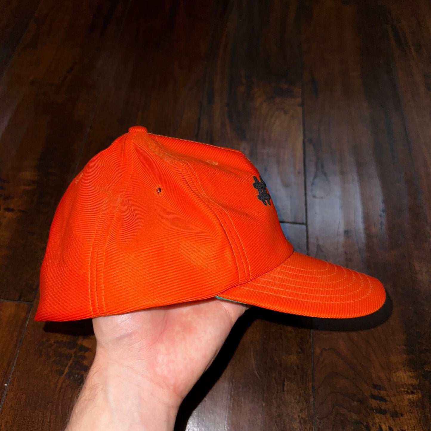 Number 1 80s Orange Vintage Hat Cap Snapback Essential Clean Simple Cool Rap 70s