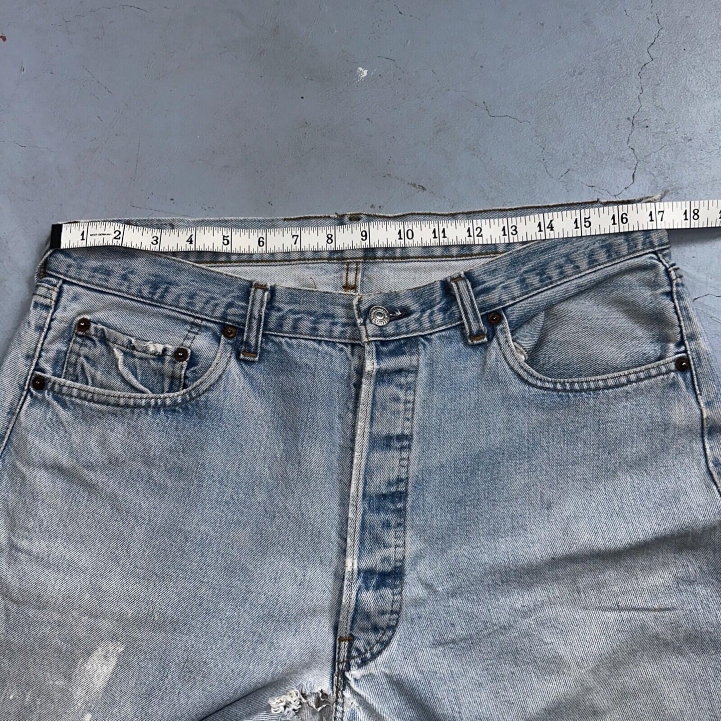 Levis 501 Vintage 80s Redline Selvedge USA XX Jeans Light Wash 38x32 Act 34x27