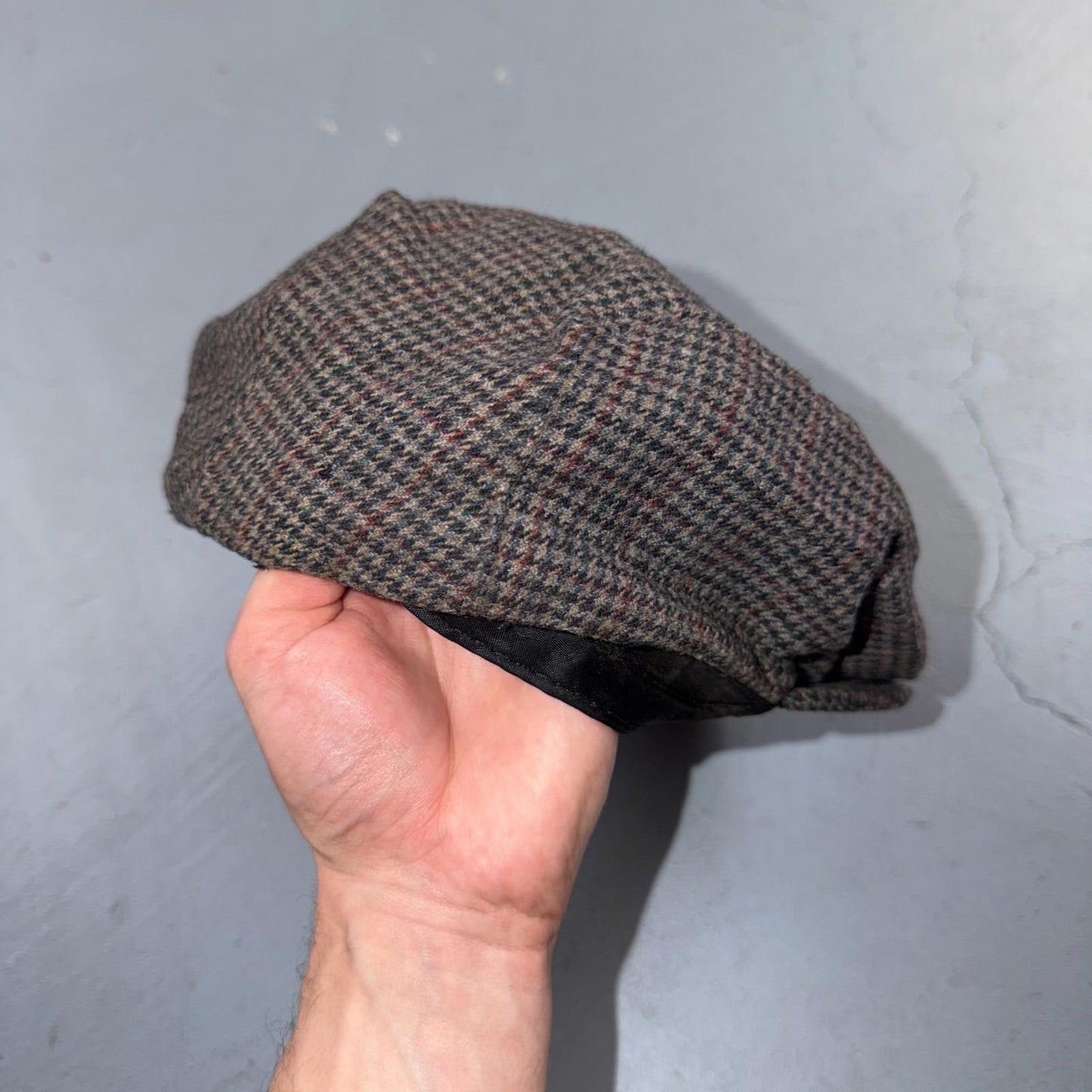 Vintage Pendleton Tweed Flat Cap 100% Virgin Wool Hat Men’s Large Newsboy Gray