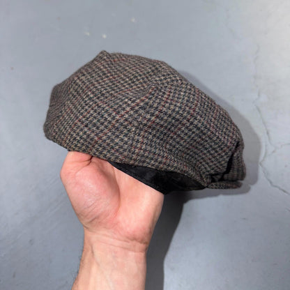 Vintage Pendleton Tweed Flat Cap 100% Virgin Wool Hat Men’s Large Newsboy Gray