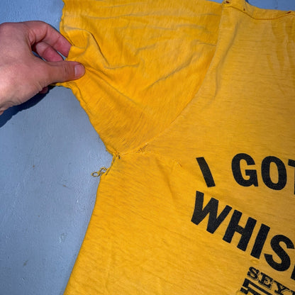 VTG 70s Got Mine At Whiskey Hill T Shirt Seymores Hubbard Oregon Thrashed 1970s