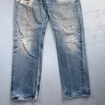 Levis 501 Vintage 90s Y2K XX Straight Leg Jeans Blue Light Wash 36x34 Act 34x30