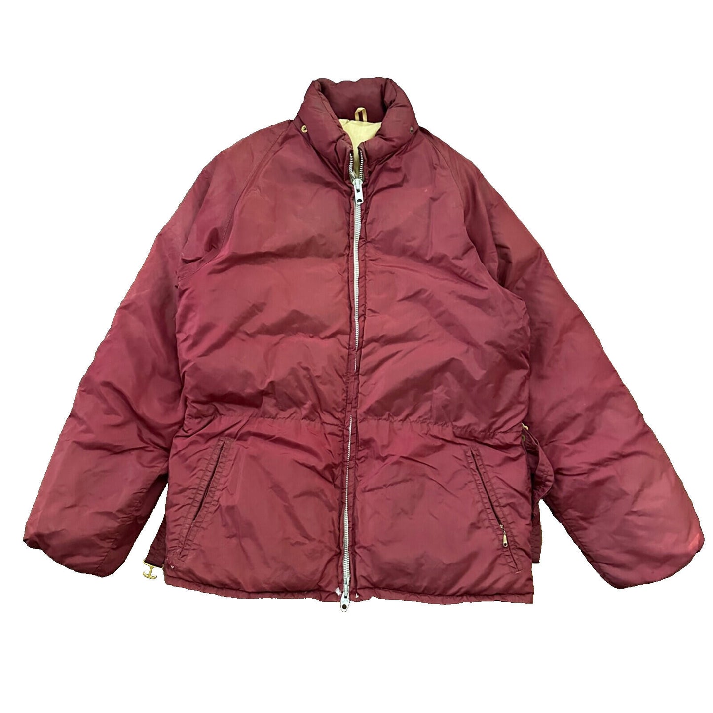 Vintage 1960s Goose Down Alp Sport Jacket L Ski Parka Coat Red Talon zip Bauer