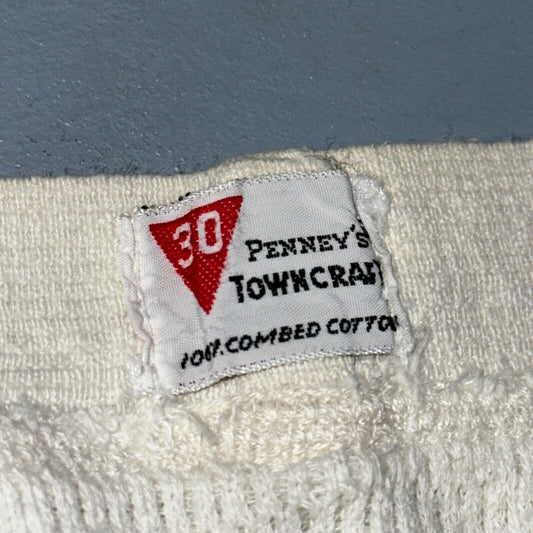 VTG J. C. Penny 100% Cotton Pants Thermal Underwear 30 1950s 1960s Rockabilly