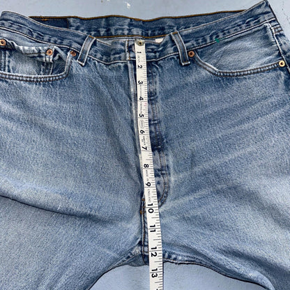 Levis 501 Vintage 90s XX Straight Leg Mexico Jeans 38x34 Light Wash Act 35x31