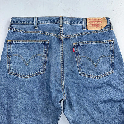 Levis 501 Vintage Y2K 90s XX Straight Leg Jeans Blue Med Wash 38x34 Act 37x33