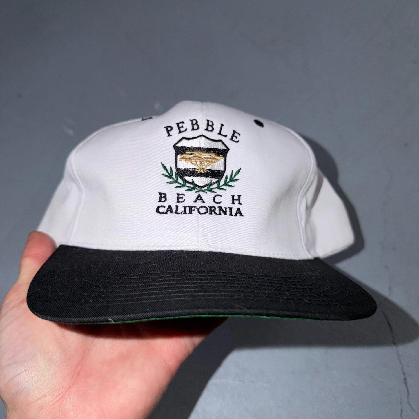 Pebble Beach California VTG Hat Baseball Cap Snapback 1980s 80s Ocean Pacific