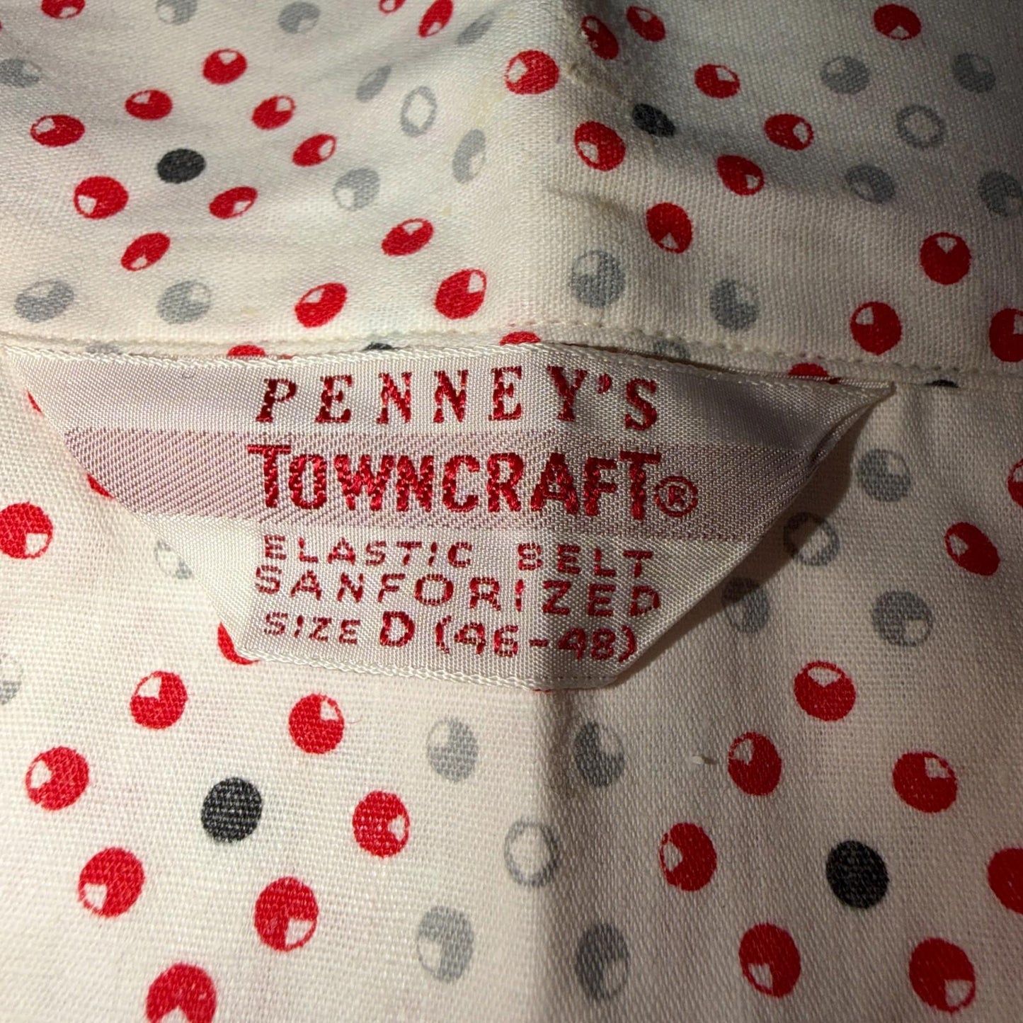 VTG 40s Penneys Cotton Flannel Pajama Set Shirt Pants Hollywood 1940s Rockabilly