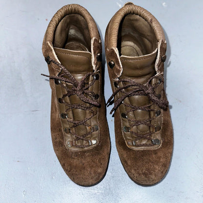 Dunham Waffle Stompers Brown Suede Leather Hiking Boots VTG Italy Size 7.5