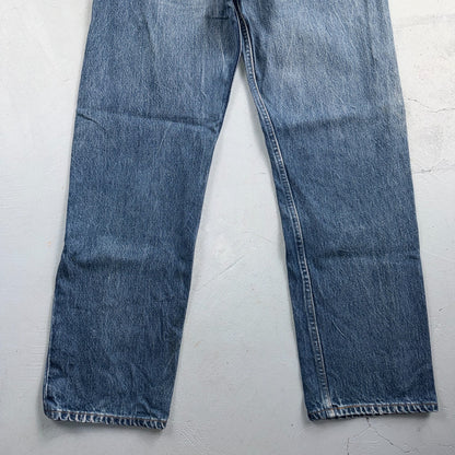 Levis 501 Vintage 90s USA XX Straight Leg Jeans Blue Light Wash 34x33 Act 31x28