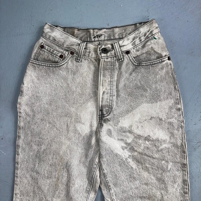 Levis 501 Vintage Jeans Women's Size 5 Gray Button Fly 22x29 USA Acid Wash