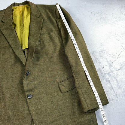 1960s Avocado Green Blazer Sport Coat Mens 44 Suit Jacket VTG Union 60s J&F