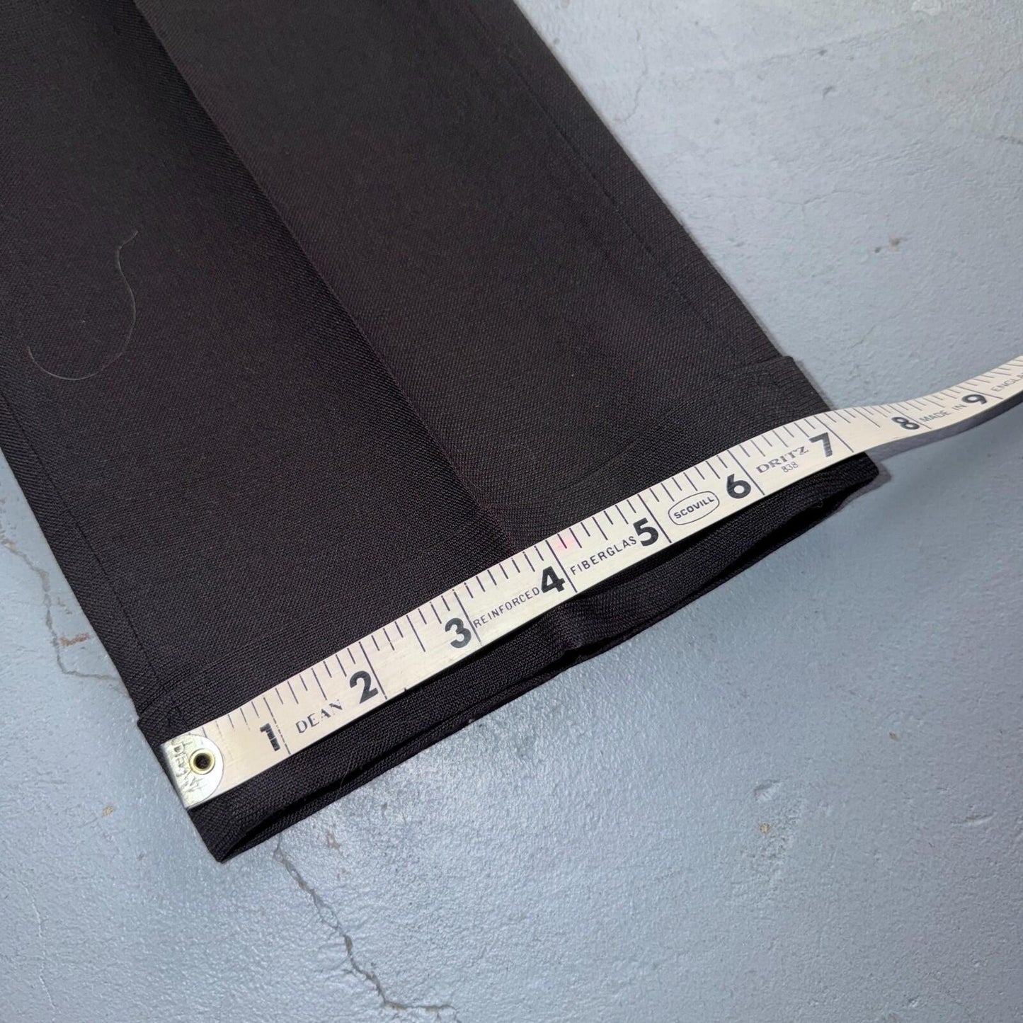 VTG 60s Penneys Towncraft Twill Pants 32x33 Black 1960s Rockabilly Penn Prest
