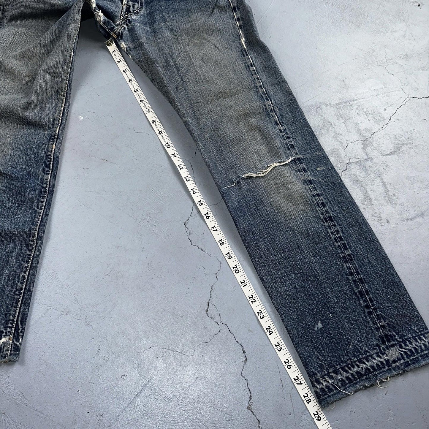 Levis 501 Big E Vintage 60s Redline Selvedge USA XX 1960s Jeans 30x32 Ac 28x28