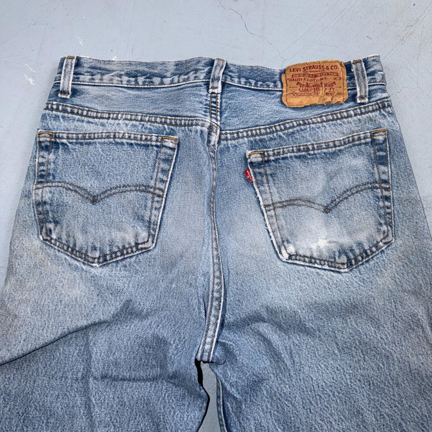 Levis 501 Vintage 80s USA XX Straight Leg Jeans Blue Med Wash 34x38 Act 31x33
