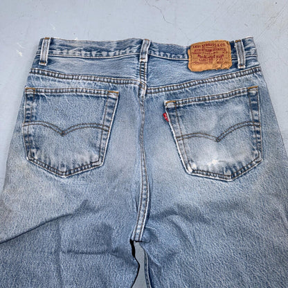 Levis 501 Vintage 80s USA XX Straight Leg Jeans Blue Med Wash 34x38 Act 31x33