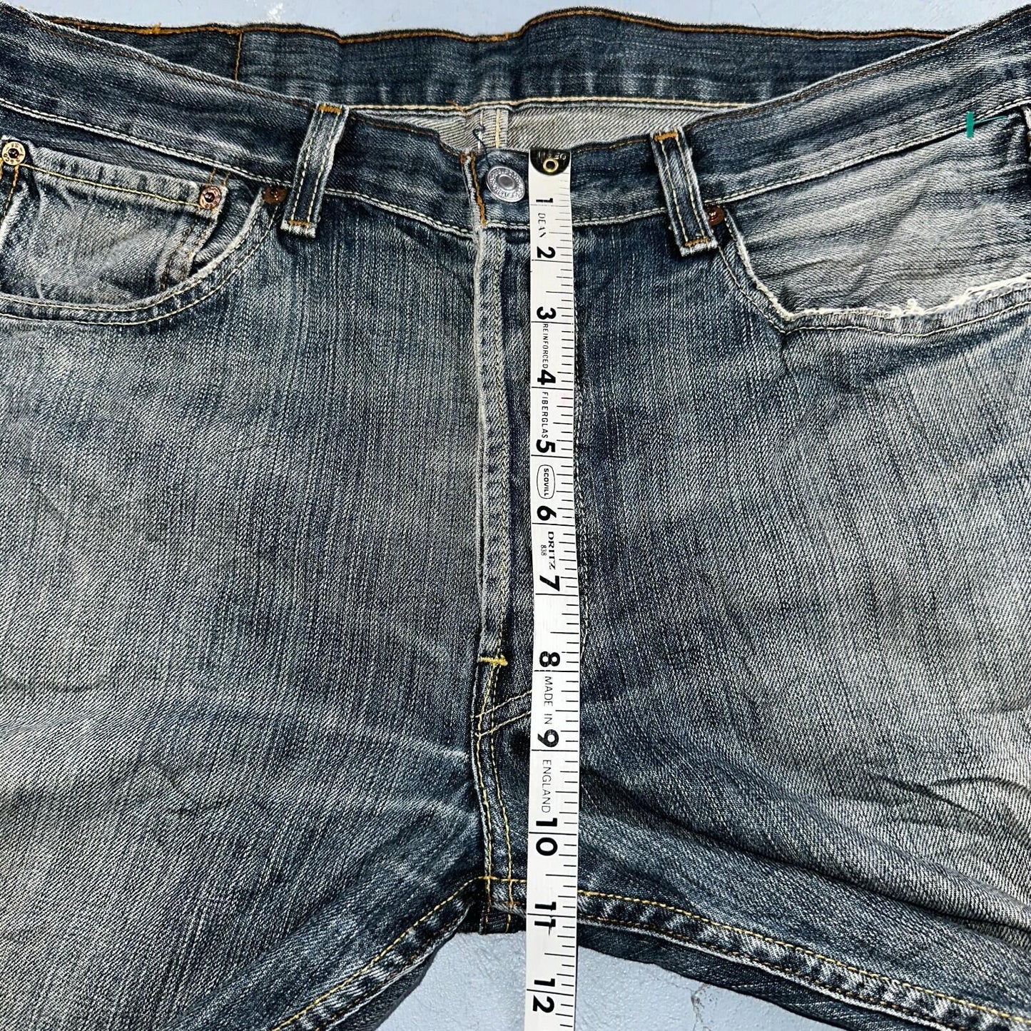 Levis 501 Vintage Y2K XX Straight Leg Jeans Blue Med Wash 34x34 Act 34x32