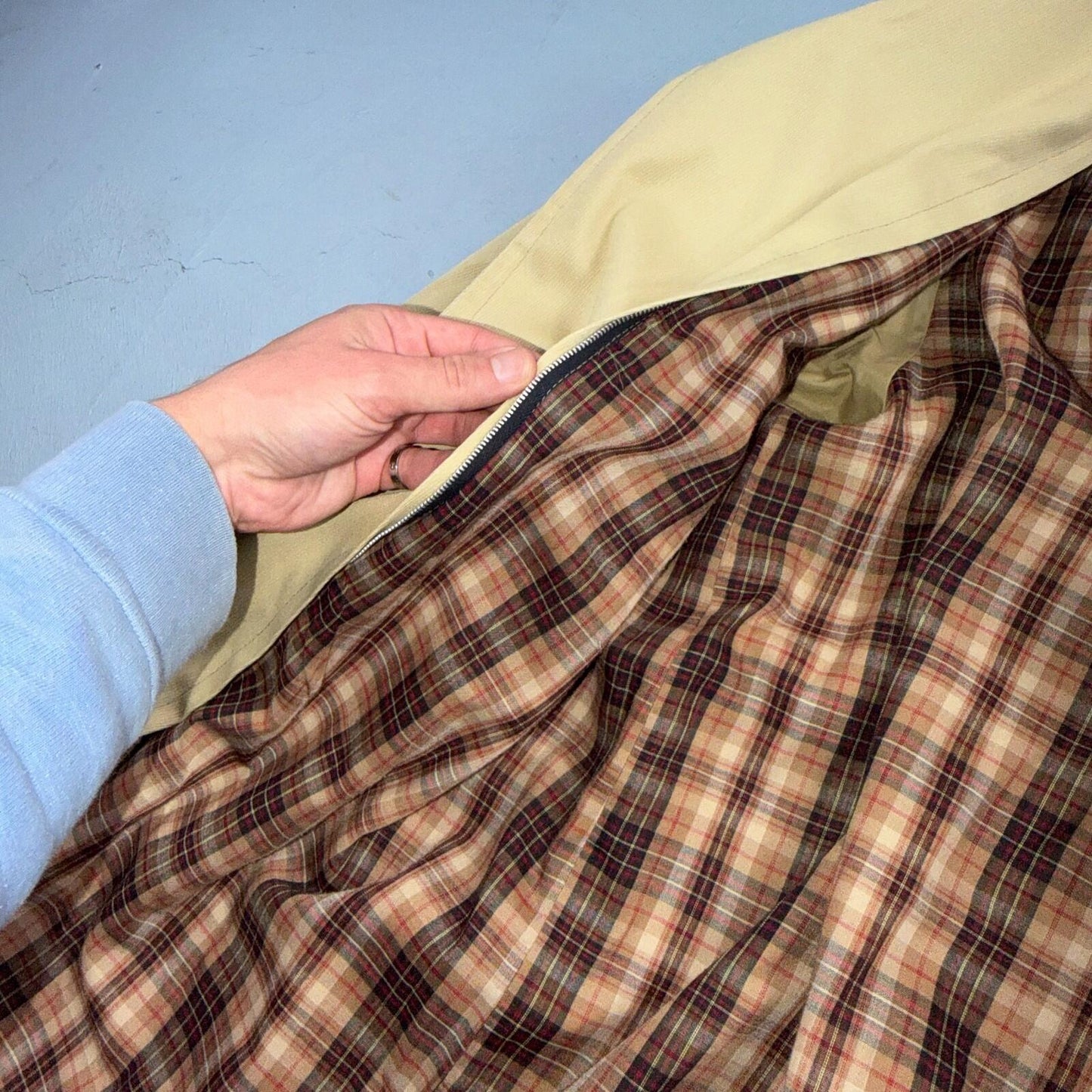 VTG 50s 60s Sportswear Mid Length Jacket Car Coat Blazer Overcoat Belted Rain