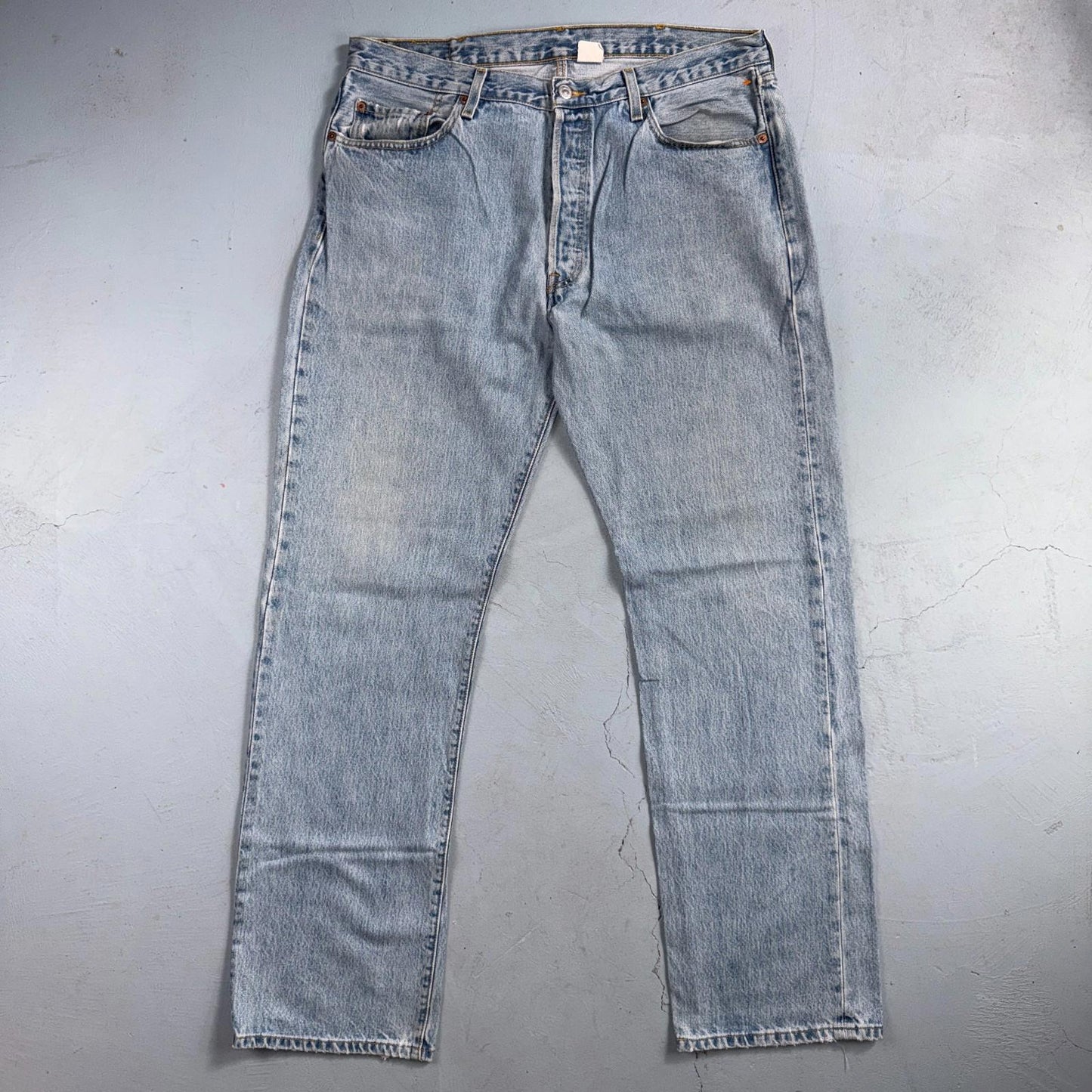 Levis 501 Vintage Y2K 90s XX Straight Leg Jeans Blue Light Wash 38x34 Act 36x34
