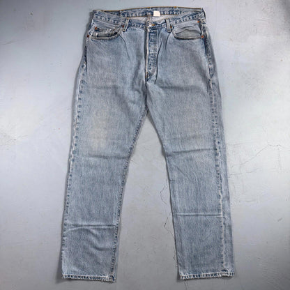 Levis 501 Vintage Y2K 90s XX Straight Leg Jeans Blue Light Wash 38x34 Act 36x34