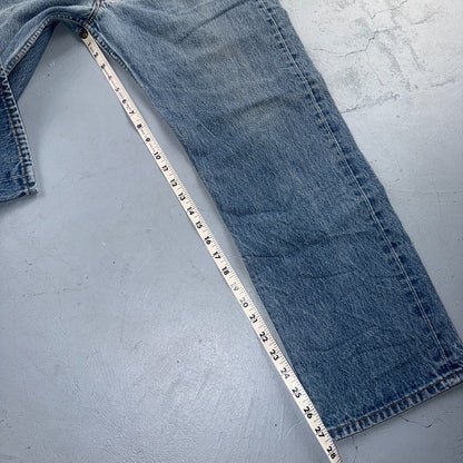 Levis 501 Vintage 90s USA XX Straight Leg Jeans Blue Light Wash 36x32 Act 33x27