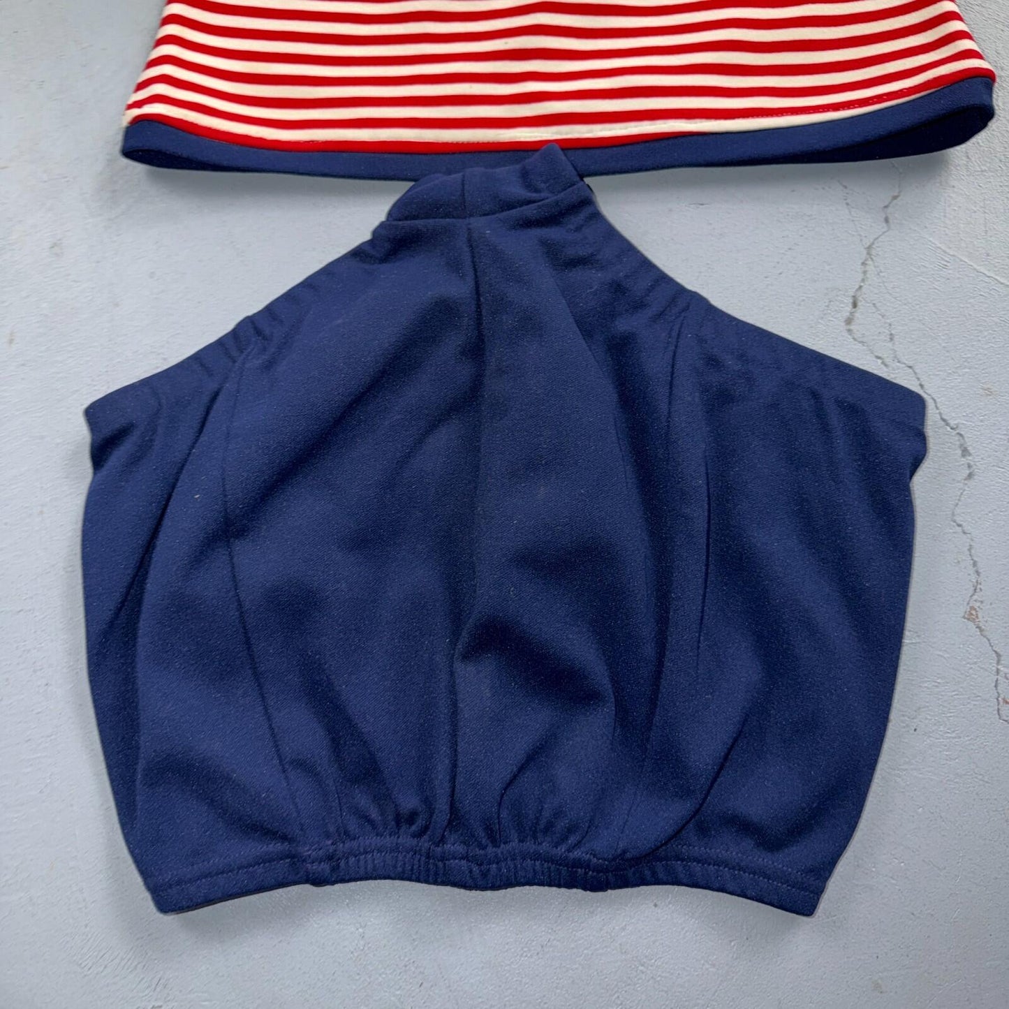 Vintage 1960s Carol Brent Swimsuit Bathing Suit Built In Bra Pin Up MOD 2 Pc
