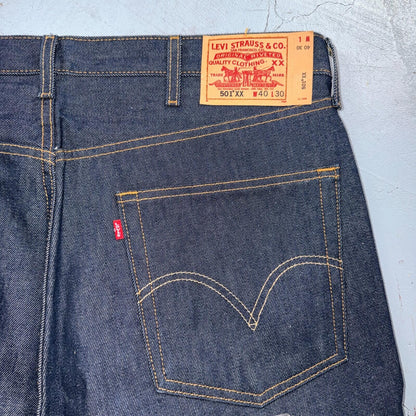 Levis 501 Vintage Y2K Deadstock XX Straight Leg Jeans Black Dark Wash 40x30