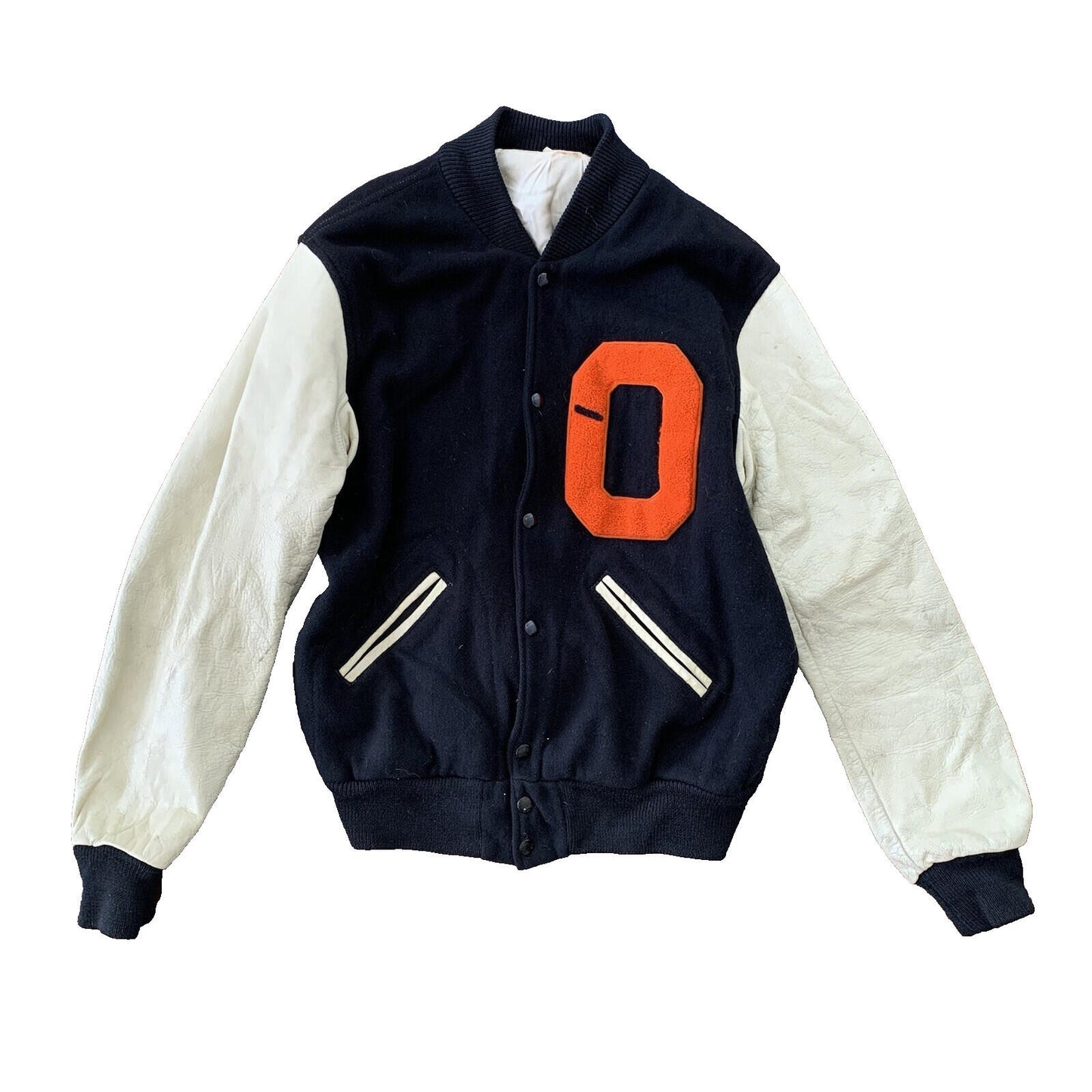VTG 50s Wool Letterman OREGON Varsity Jacket Lasley Knitting 60s Rockabilly 1950