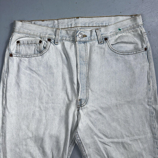 Levis 501 Vintage 90s USA XX Straight Leg Jeans 36x32 Light Wash Act 33x30