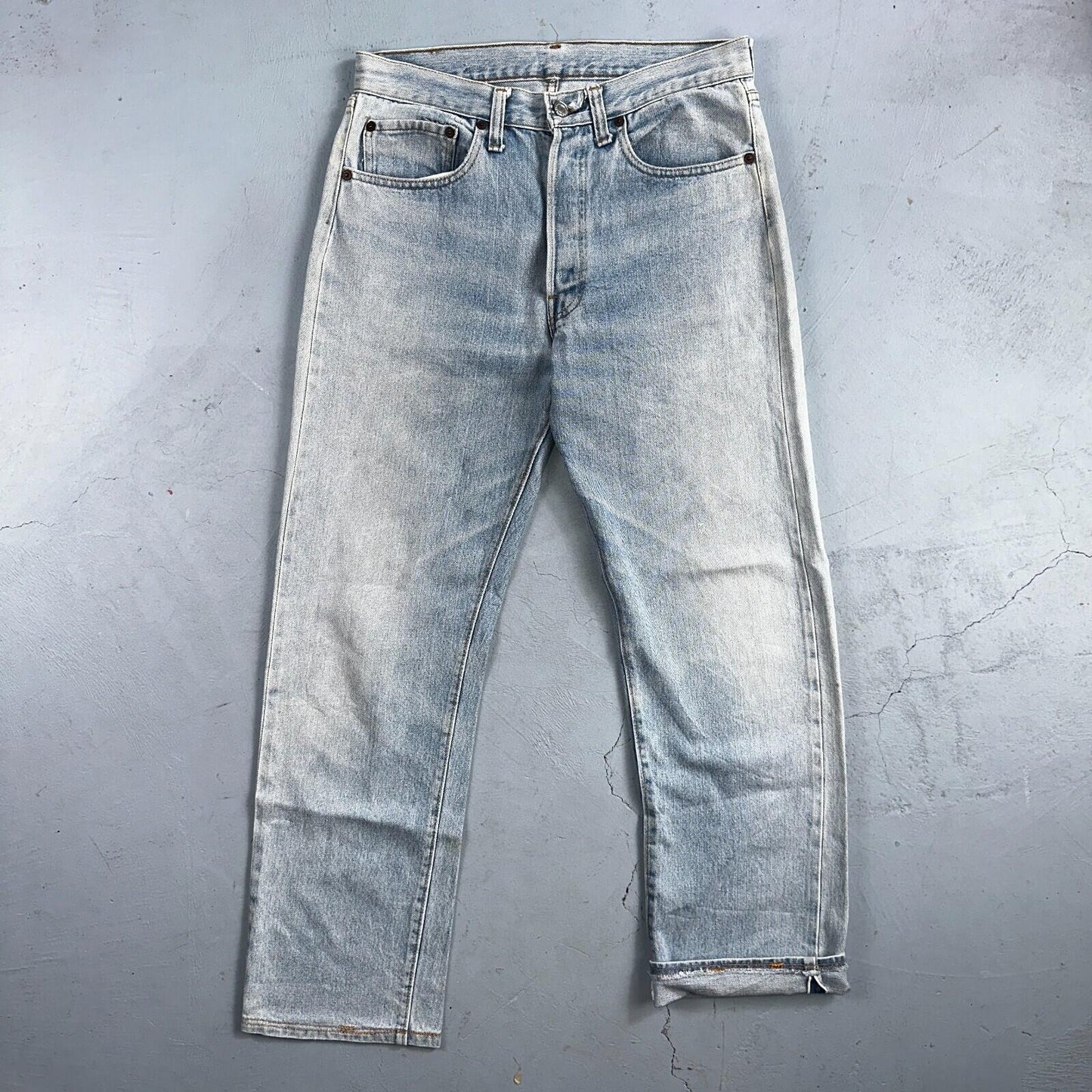 Levis 501 Vintage 80s Redline Selvedge USA XX Jeans Light Wash 1980s Act 30x29