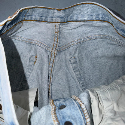Levis 501 Vintage Y2K 90s XX Straight Leg Jeans Blue Light Wash 33x36 Act 31x32