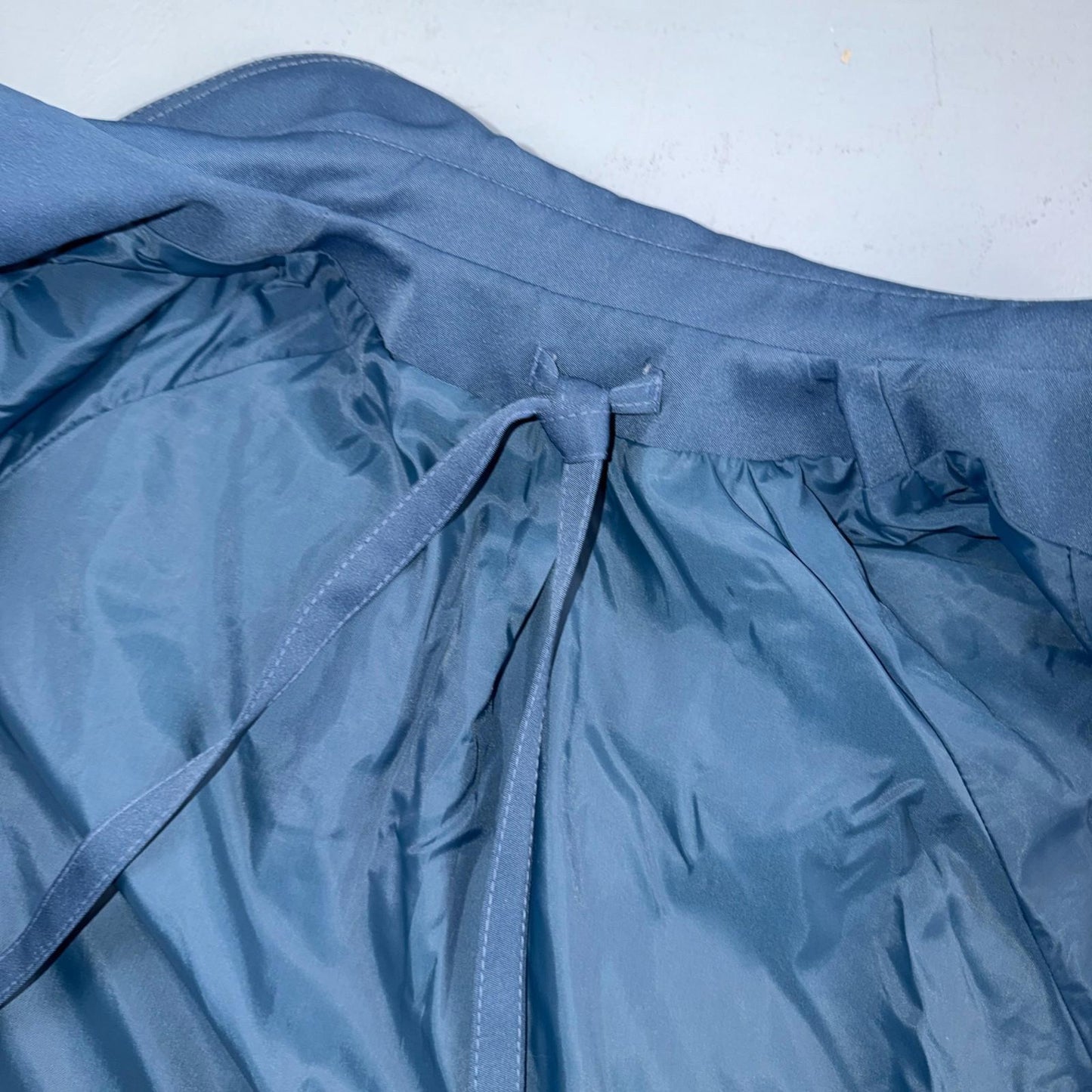 Forecaster of Boston Women's Rain Coat 14 Blue Polyester Trench Coat 1980s 80s