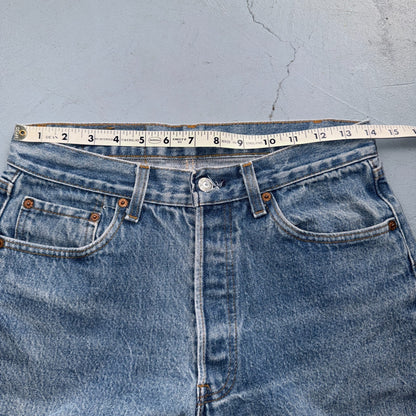 Levis 501 Vintage 80s USA XX Straight Leg Jeans Blue Light Wash 31x33 Act 28x29