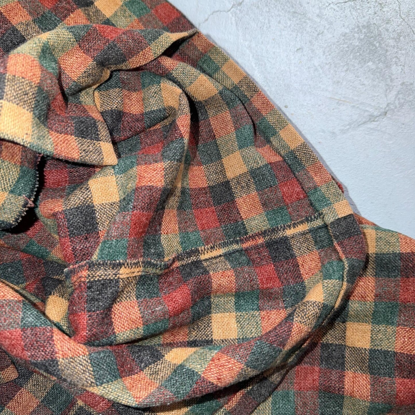 VTG 1950s 1960s Board Shirt Wool Nylon Plaid Flannel Shirt Rockabilly Checker