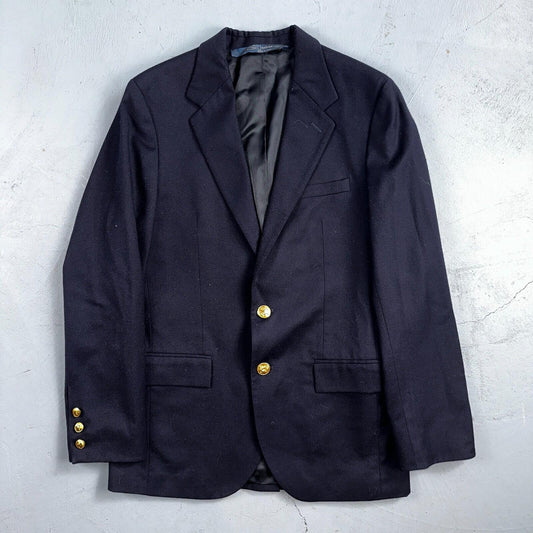 Women's Vintage Polo Ralph Lauren Blazer Jacket Made in Italy Sz 16 Wool 80s