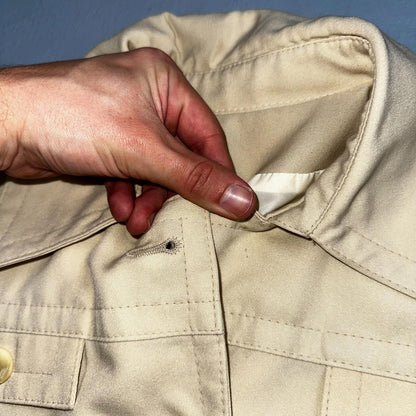 Puget Sounder Beige Canvas Belted Trench Coat Rockabilly 1960s 60s Womens