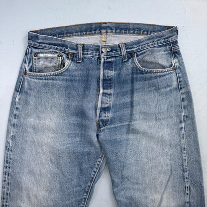 Levis 501 Vintage 70s SS Redline Selvedge USA XX Jeans Light Wash 38x33 Ac 35x29