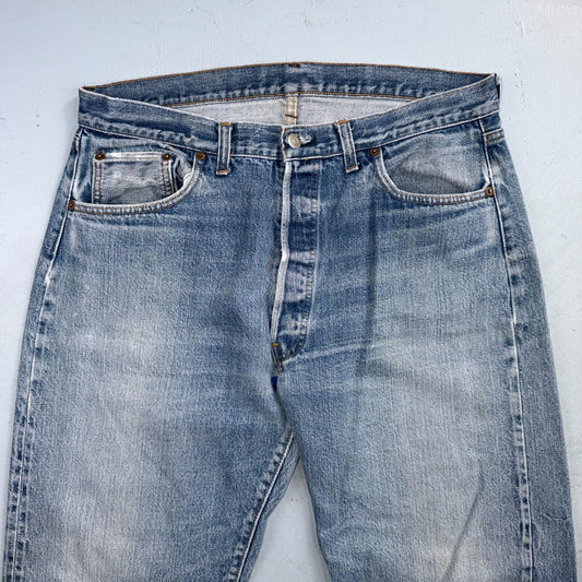 Levis 501 Vintage 70s SS Redline Selvedge USA XX Jeans Light Wash 38x33 Ac 35x29