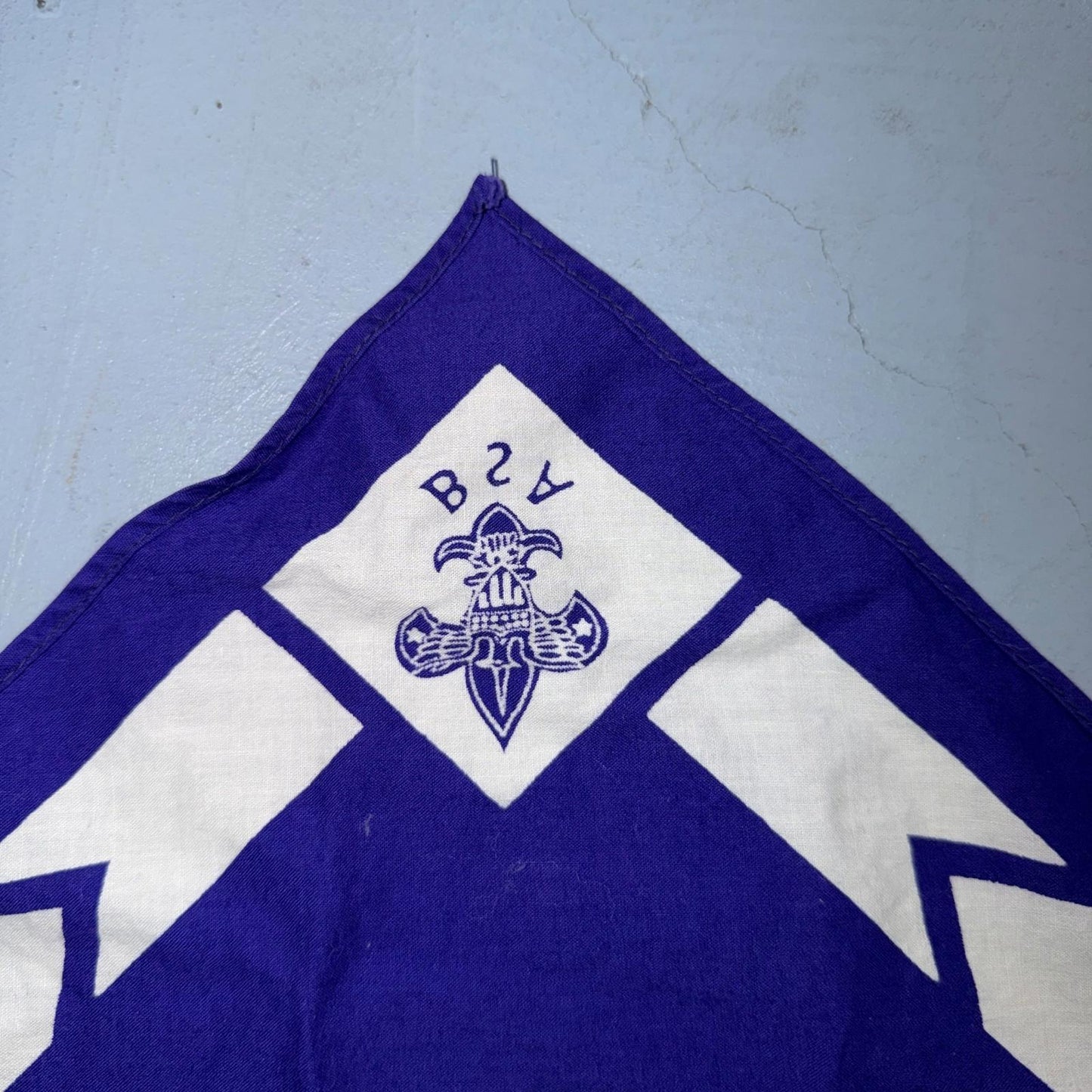 Vintage Purple Boy Scouts of America Neckerchief Bandana Scarf BSA 60s