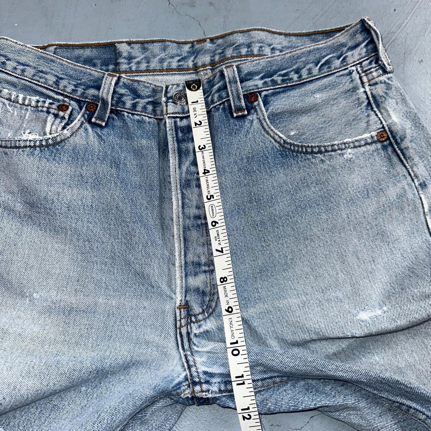 Levis 501 Vintage 90s USA XX Straight Leg Jeans Blue Light Wash 34x34 Act 31x33