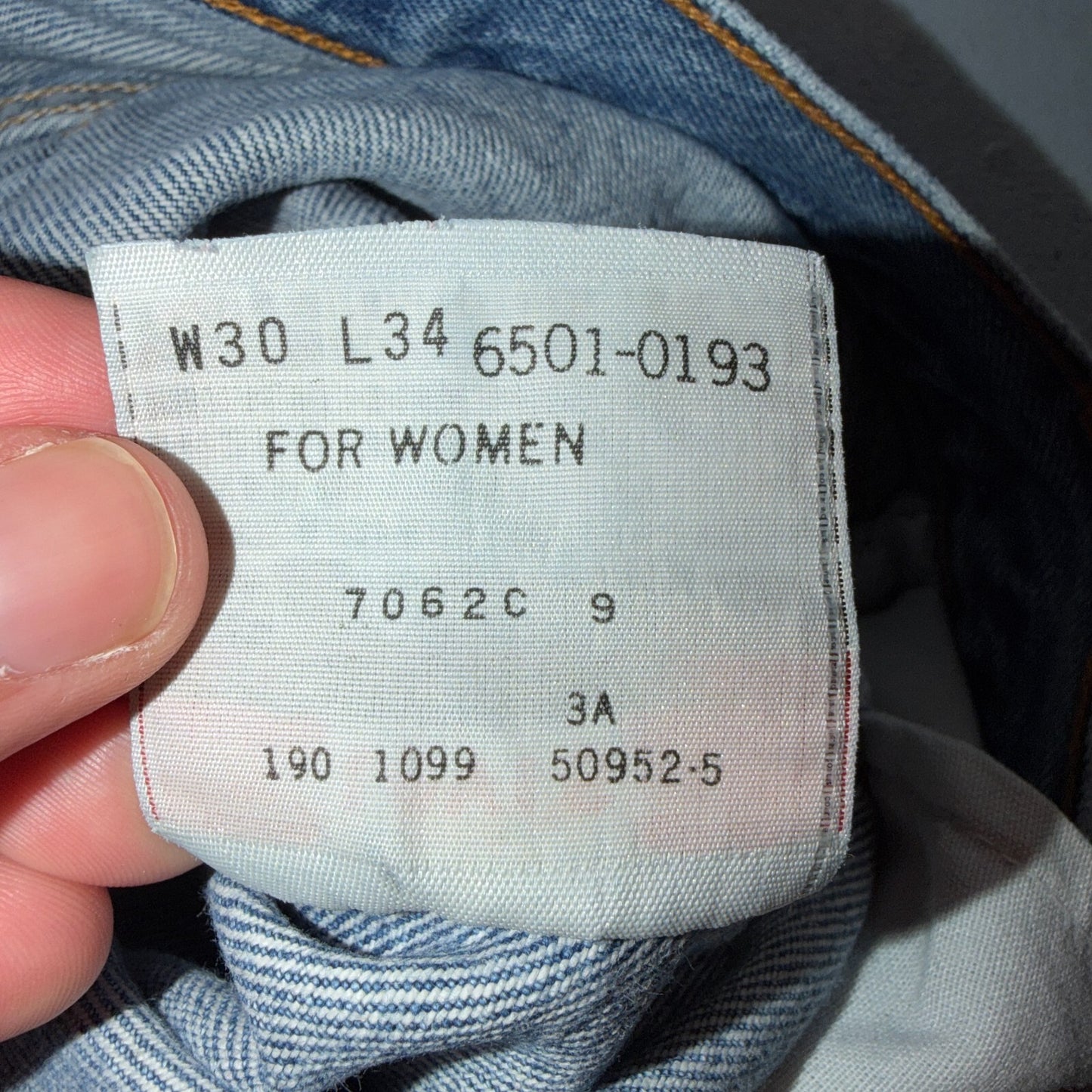 Levis 501 Vintage 90s Y2K XX Straight Leg Jeans Blue Light Wash 30x34 Act 28x32