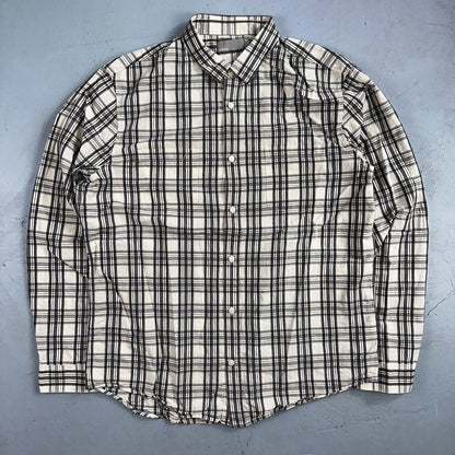 Vince Men’s Sz XL Plaid Sport Shirt Linen Blend Long Sleeve Button Down